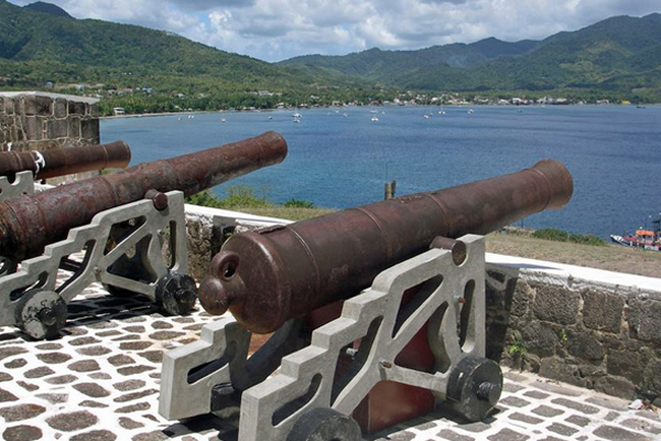 Fort Shirley overlooks Prince Rupert Bay, Dominica